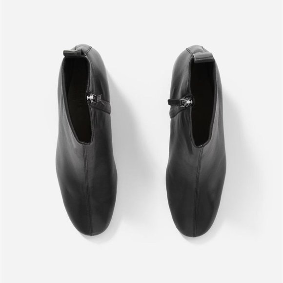 Everlane The Day Ankle Boots in Black Leather Womens Italy Booties - Picture 2 of 16